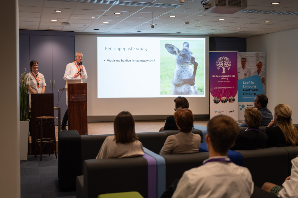 dr. Sandrijne Lambrechts en dr. Sander Rensen aan het woord tijdens Business Vrienden presentatie kanker cachexie